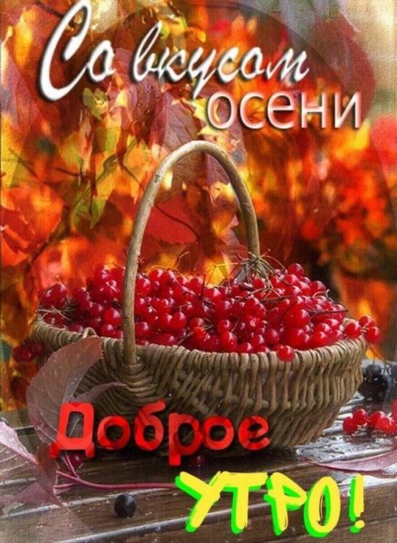 Сдобрым осеннним утрос.