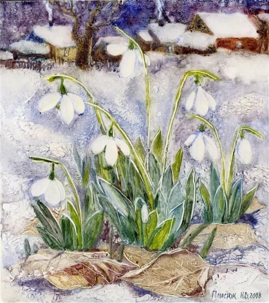 Левитан подснежники картина