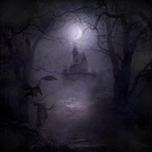 Мрачный замок в лесу
