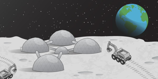 Рисунок лунной базы