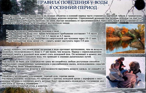 Поведение на воде в осенний период