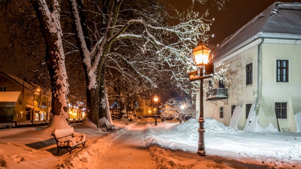 Город зимой