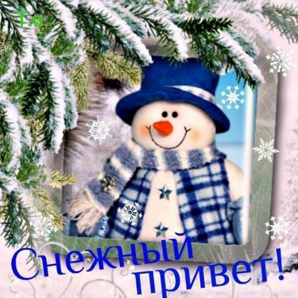 Зимний приветик открытки