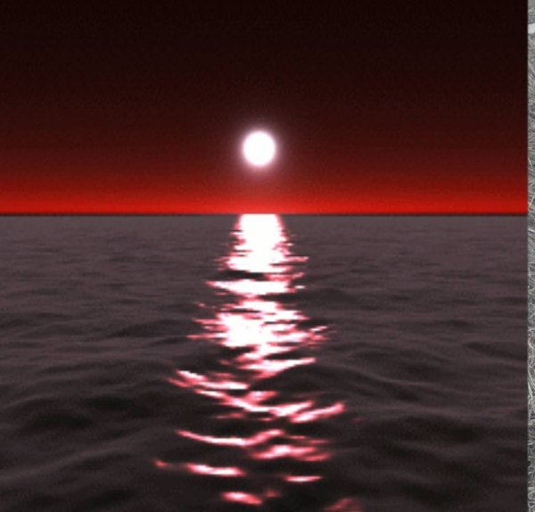 Красный закат море анимация