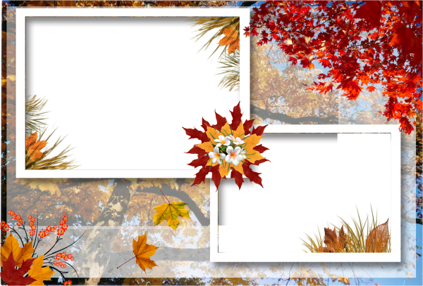 Осенние рамки для коллажа