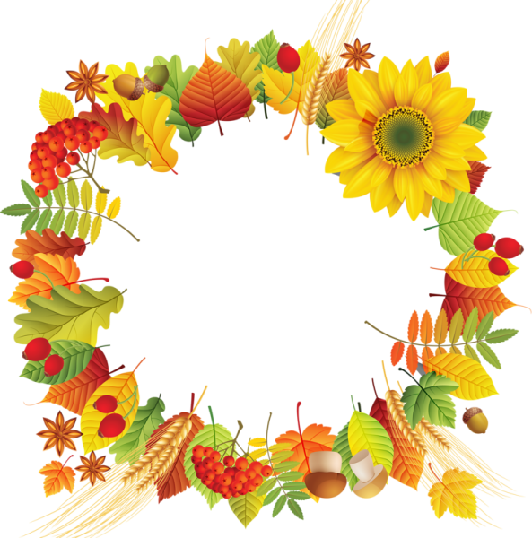 Осенние рамки круговые
