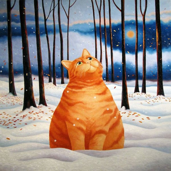 Позитивный рыжий кот