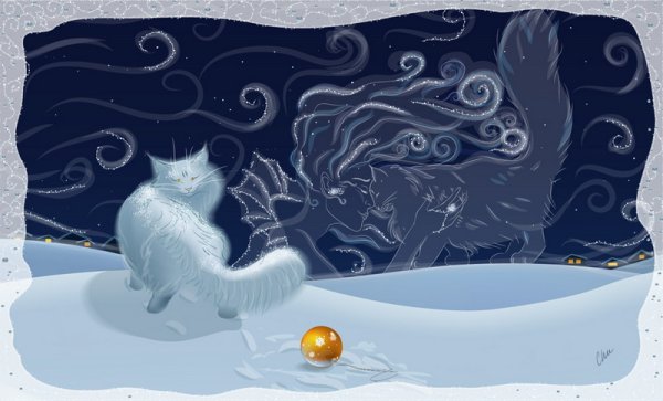 Волшебные зимние коты