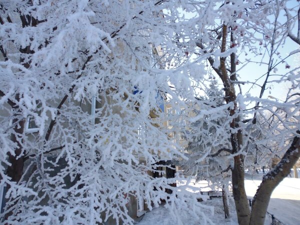 Крупный снегопад