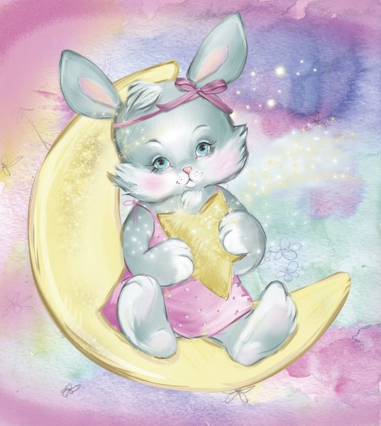 Зайчик спит на Луне