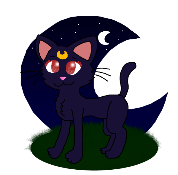 Сиамская кошка с луной