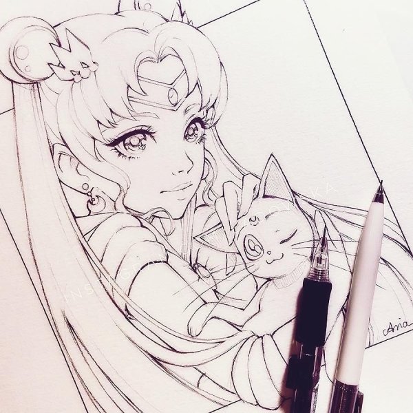 Аниме скетчи Сейлор Мун