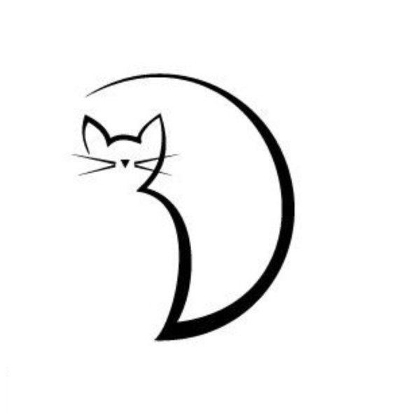 Рисунок кошки для срисовки легкие