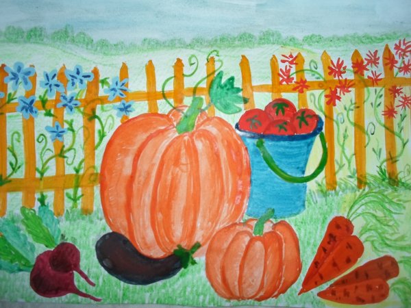 Огород с овощами для детей