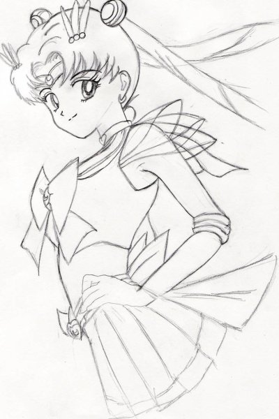 Сейлор Мун каррандашом