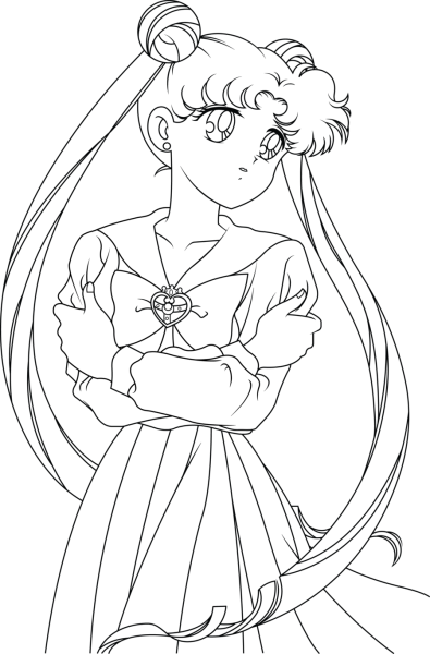 Сейлор Мун расскраски в чб