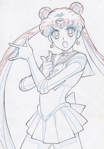 Как нарисовать Сейлор Мун