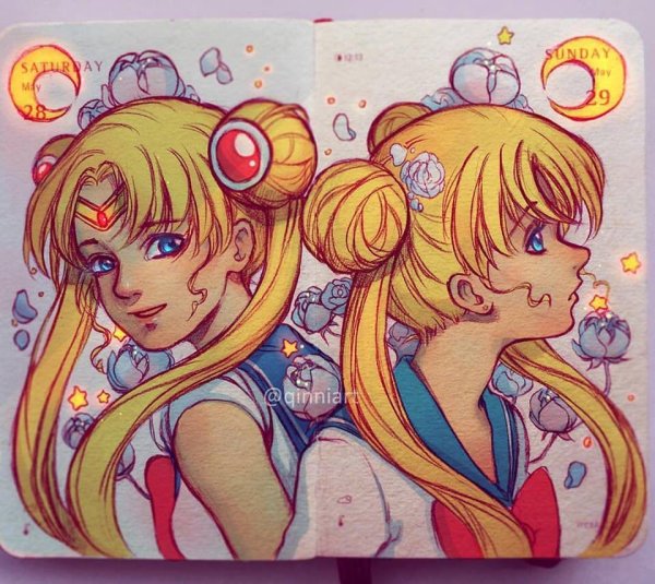 Sailor Moon маркерами