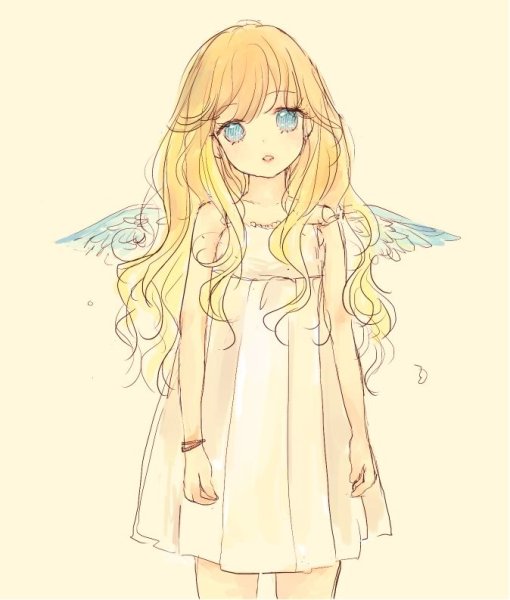 Девочка с длинными волосами рисунок