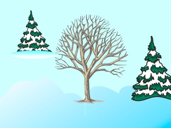 Зимнее дерево для детского сада