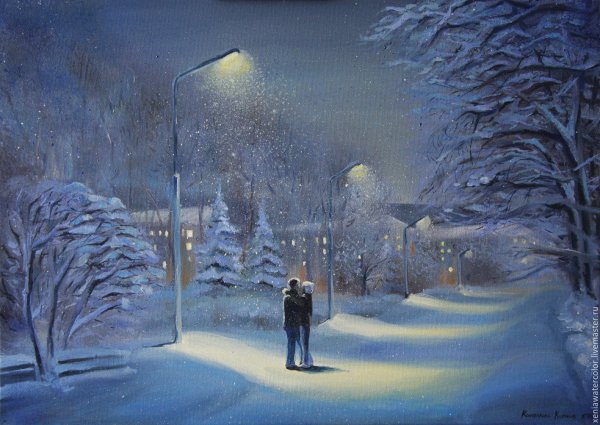 Зимняя ночь в живописи