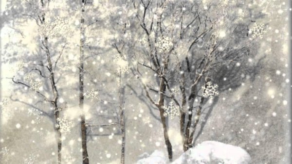Картина снег кружится