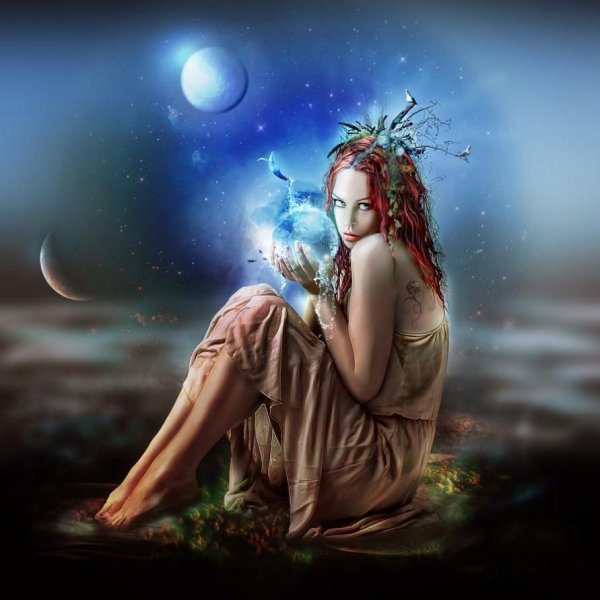 Девушка Луна фэнтези