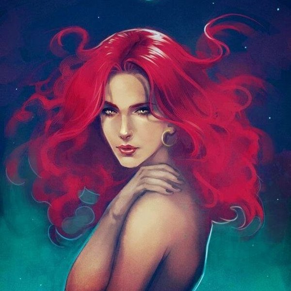 Ведьма с красными волосами