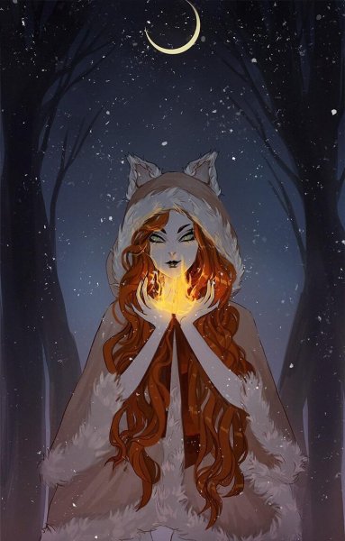 Женщина лиса арт