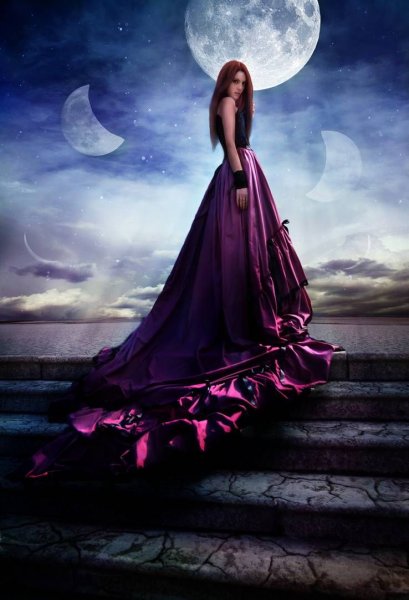 Длинное платье ведьмы