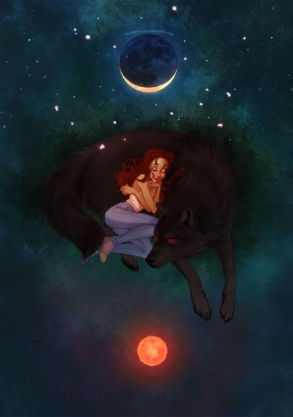 Рыжая девушка в космосе