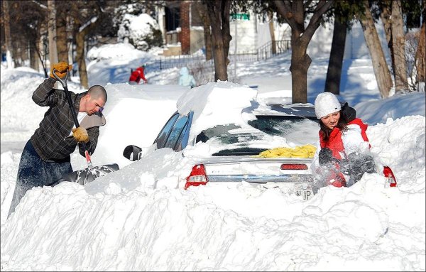 Много снега юмор