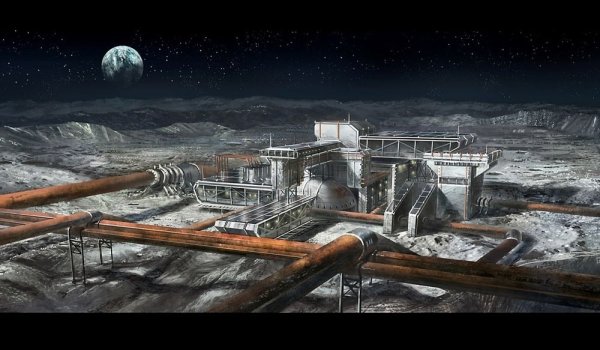 Космическая база на планете