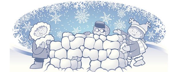 Снежная крепость вектор