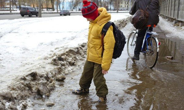 Весна грязь лужи