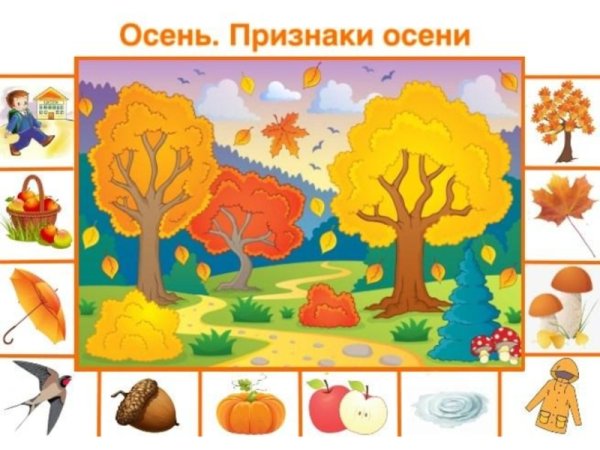 Признаки осени для детей