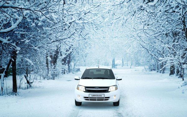Лада Гранта зима