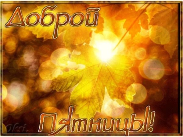 Добро еосенне утро пятницы