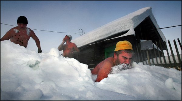 Баня сугроб