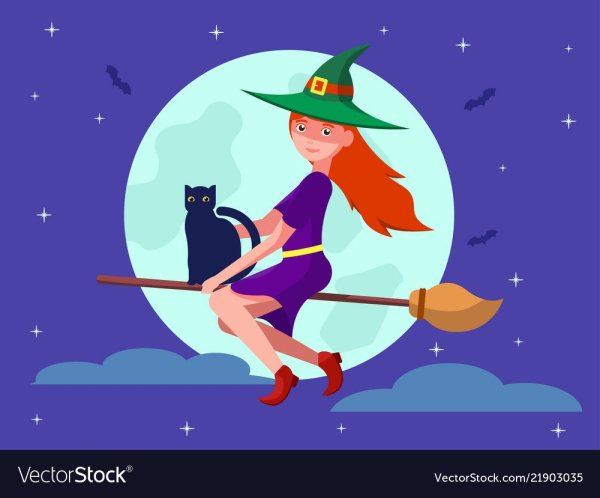 Толстая ведьма на метле