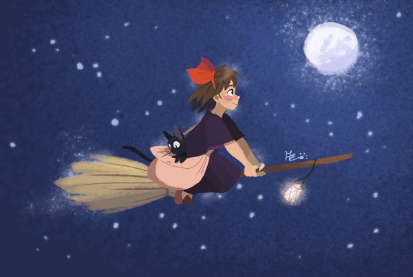 ВЕДЬМИНА служба доставки Кики на метле