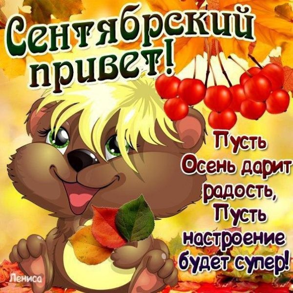 Открытки осенний приветик
