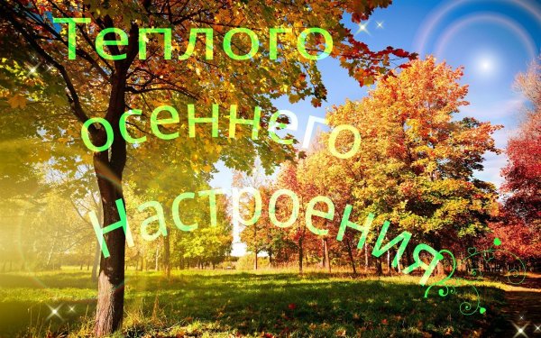 Доброго солнечного дня осень