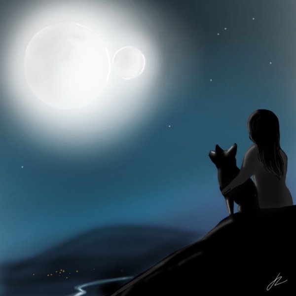 Девочка под луной