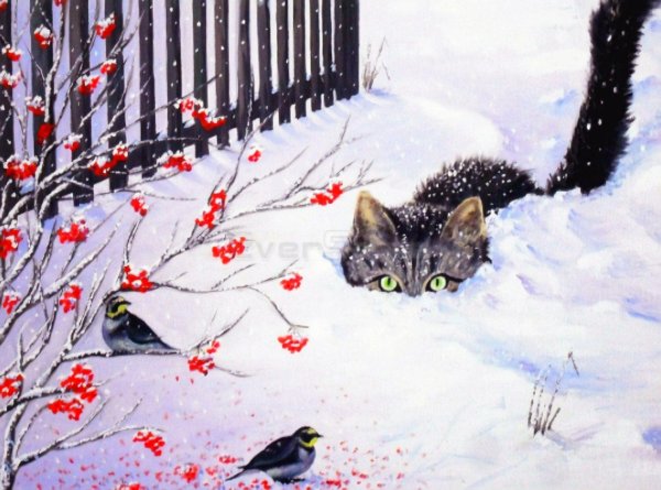 Мария Нечитайло художник зимняя охота