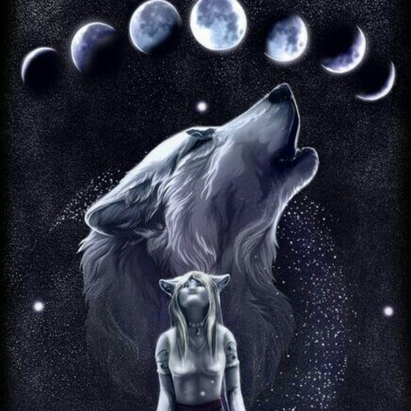 Волк Луна девушка
