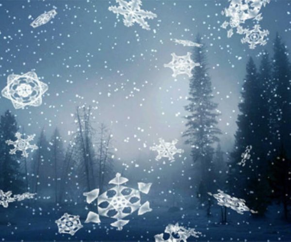 Снежинки кружатся