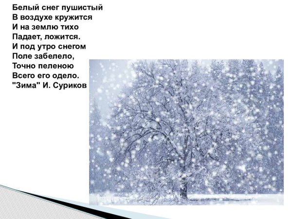 Белый снег пушистый в воздухе кружится