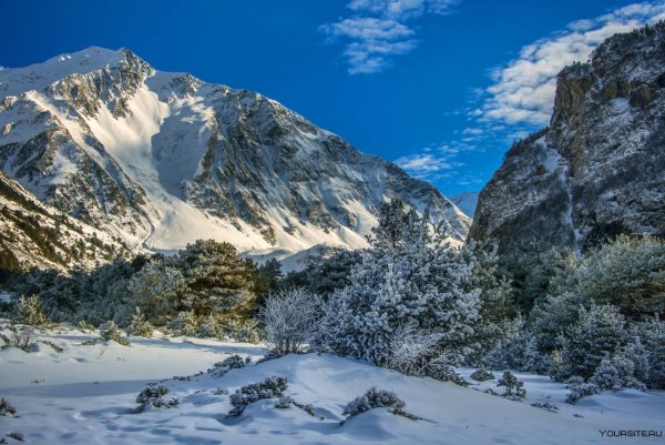 Горы зима Кабардино Балкария