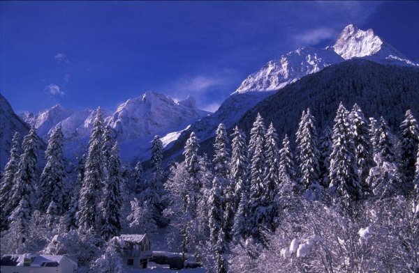 Зима горы Домбай зима